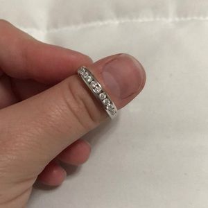 Channel set wedding band size 8